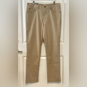 Genteal Mens Performance Pants Clubhouse Five Pocket Rover Brown 34x32 38x30